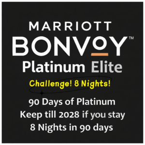 Marriott Bonvoy Platinum Benefits 8 Nights Challenge