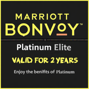 Marriott Platinum 2 years with 16 Virtual Mattress Run nights, Up To 16K points
