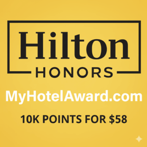 Hilton Honors Points — 10,000 Points for $58